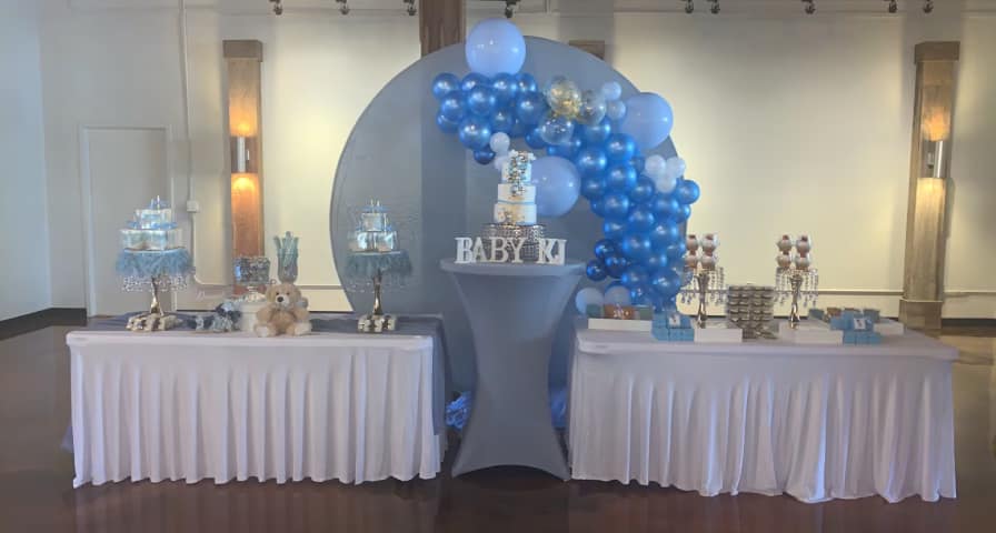 Baby shower display at The Vintage Vault